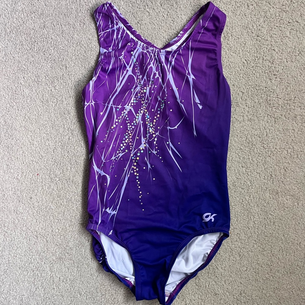 GK Purple Leotard with Sparkle Accents